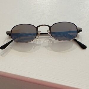 Vintage Revo Black and Silver Sunglasses with blue lens 1107 011 Cobra stealth